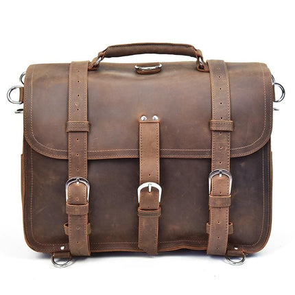 The Gustav Messenger Bag | Large Capacity Vintage Leather Messenger