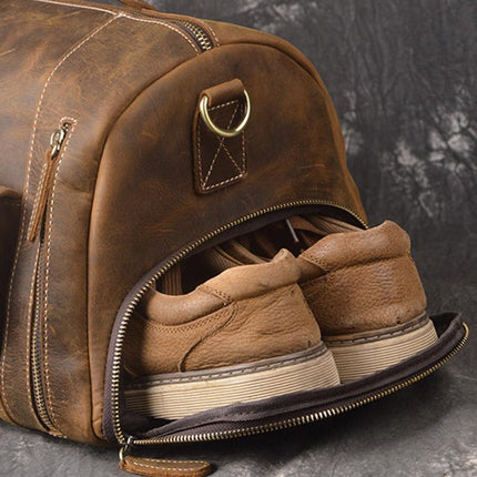 The Bard Weekender | Handmade Leather Duffle Bag