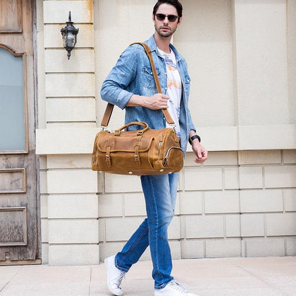 The Bard Weekender | Handmade Leather Duffle Bag