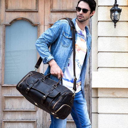 The Bard Weekender | Handmade Leather Duffle Bag