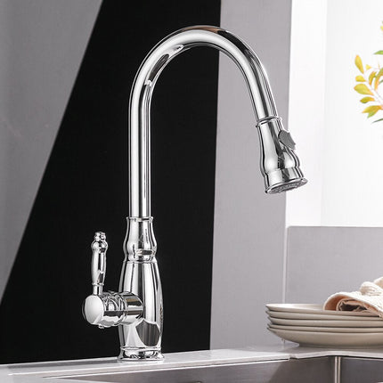 Kitchen Mixer Gold Pull Out Kitchen Faucet Deck Mount Kitchen Sink