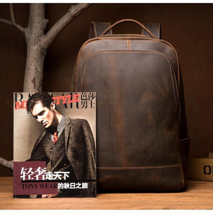The Vernon Backpack | Genuine Vintage Leather Minimalist Backpack