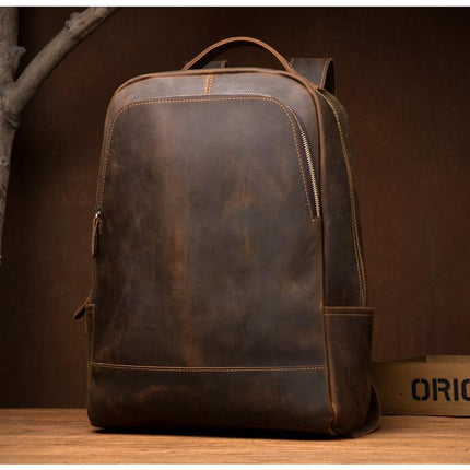 The Vernon Backpack | Genuine Vintage Leather Minimalist Backpack