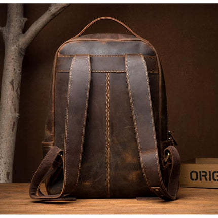 The Vernon Backpack | Genuine Vintage Leather Minimalist Backpack
