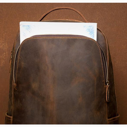 The Vernon Backpack | Genuine Vintage Leather Minimalist Backpack