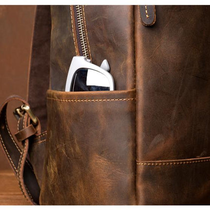 The Vernon Backpack | Genuine Vintage Leather Minimalist Backpack