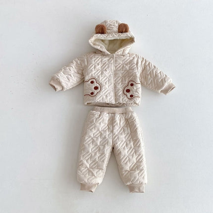 Winter Infant Baby Teddy Paws Pattern Long Sleeves Coat With Thick