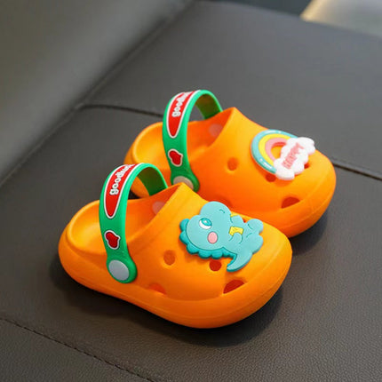 Baby Cartoon Animal & Rainbow Patched Pattern Colorful Soft Bottom