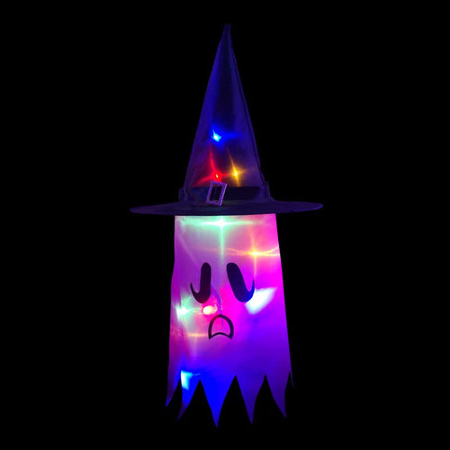 Halloween Colorful Glowing Wizard Hats Decorative Accessory