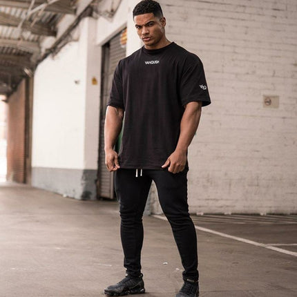 5 Colors Mens T Shirts Muscle Fitness Sports T-shirt Male Hip hop