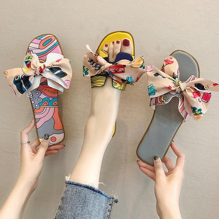 2021 Summer Fashion Sandals Shoes Women Bow Summer Sandals Slipper