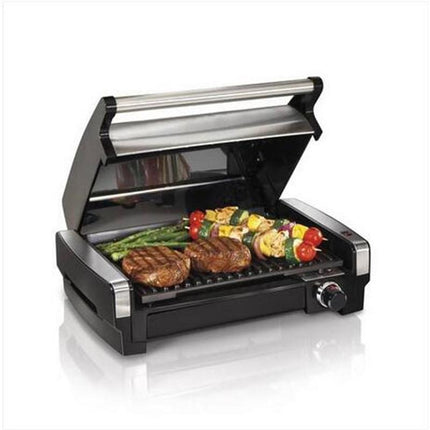 Electric Indoor Flavor Searing Smokeless Grill Stainless Steel Home