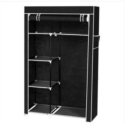 64" Portable Closet Storage Organizer Wardrobe Clothes Rack with