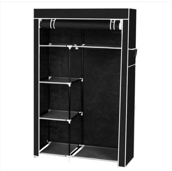 64" Portable Closet Storage Organizer Wardrobe Clothes Rack with
