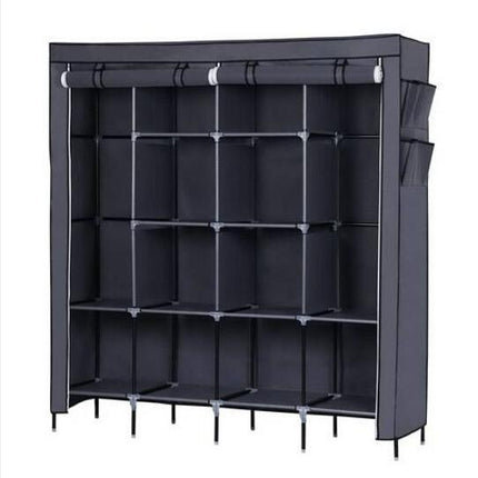 67" Clothes Closet Portable Wardrobe Clothes Storage Rack 12 Shelves 4