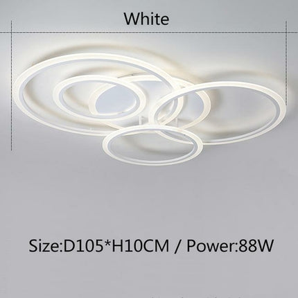 White/Brown modern Led Chandelier lighting for bedroom Living room