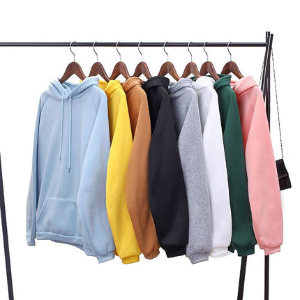 Winter Casual Fleece women Hoodies Sweatshirts long sleeve yellow girl