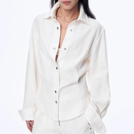 Refreshing breathable twill linen deconstructed silhouette old money