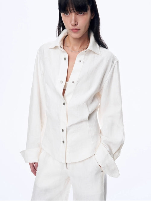 Refreshing breathable twill linen deconstructed silhouette old money