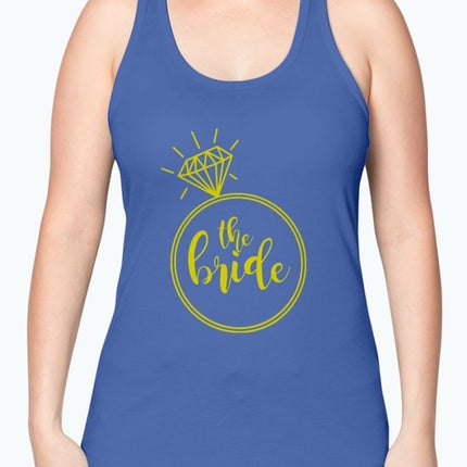 The Bride( inside diamond ring) - Bridal and Wedding -Racerback Tank