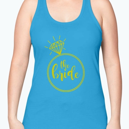 The Bride( inside diamond ring) - Bridal and Wedding -Racerback Tank