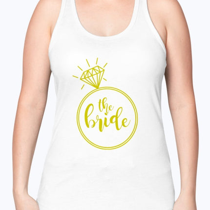 The Bride( inside diamond ring) - Bridal and Wedding -Racerback Tank
