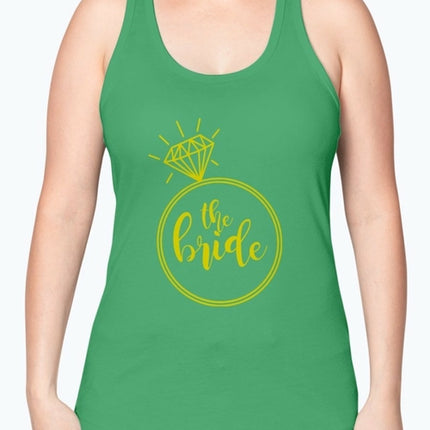The Bride( inside diamond ring) - Bridal and Wedding -Racerback Tank