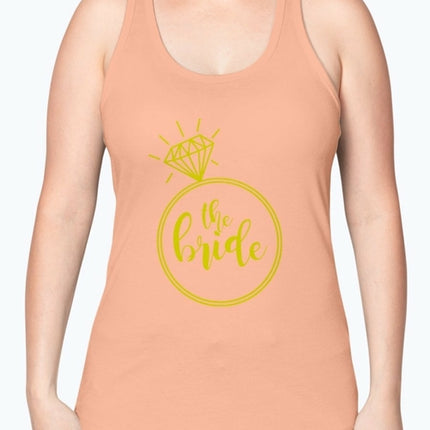 The Bride( inside diamond ring) - Bridal and Wedding -Racerback Tank
