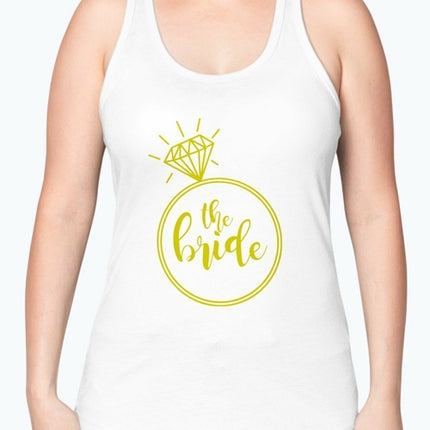 The Bride( inside diamond ring) - Bridal and Wedding -Racerback Tank