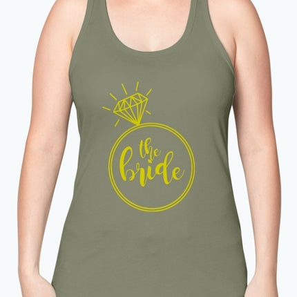 The Bride( inside diamond ring) - Bridal and Wedding -Racerback Tank