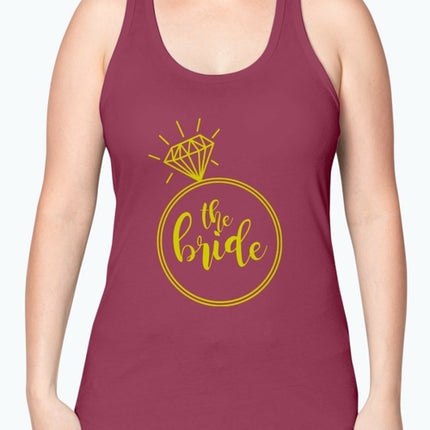 The Bride( inside diamond ring) - Bridal and Wedding -Racerback Tank