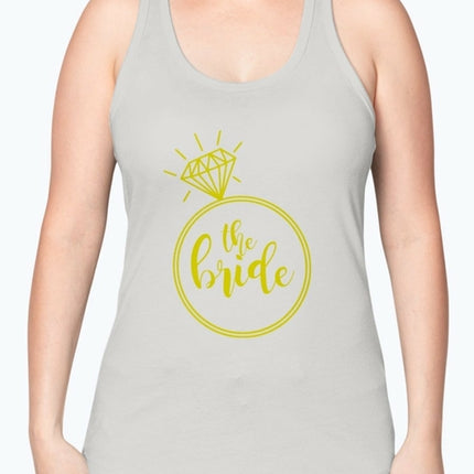 The Bride( inside diamond ring) - Bridal and Wedding -Racerback Tank