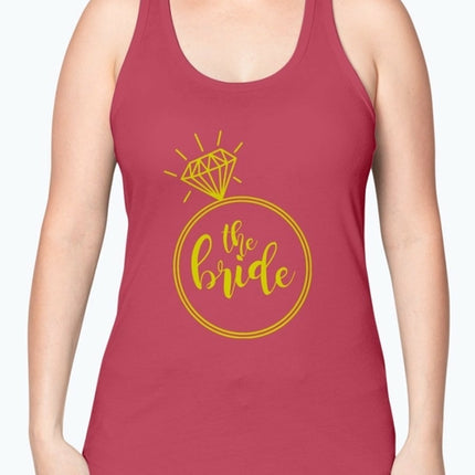 The Bride( inside diamond ring) - Bridal and Wedding -Racerback Tank