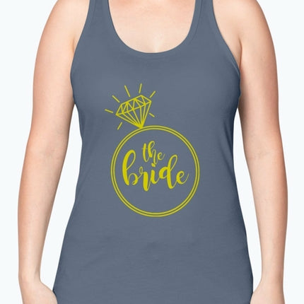 The Bride( inside diamond ring) - Bridal and Wedding -Racerback Tank
