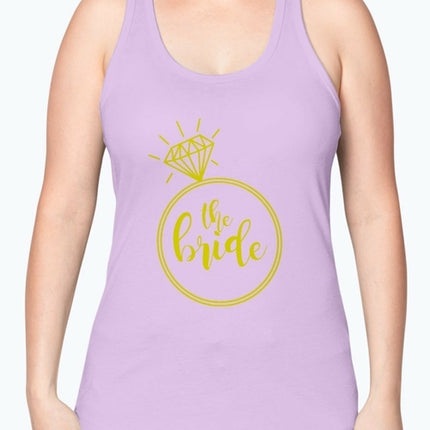 The Bride( inside diamond ring) - Bridal and Wedding -Racerback Tank