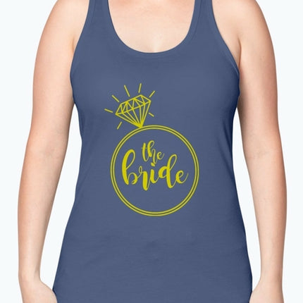 The Bride( inside diamond ring) - Bridal and Wedding -Racerback Tank