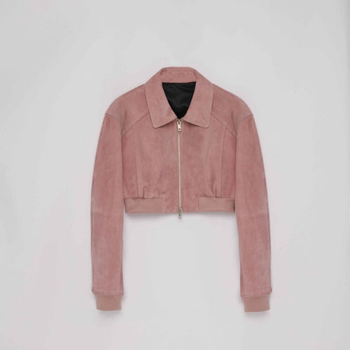 Retro Classic Stand Up Sheep Leather Short Jacket "Witch Game"