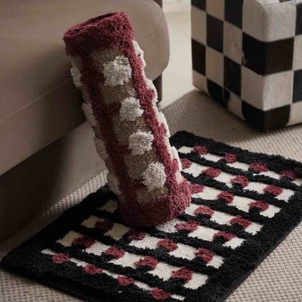 Retro Dotted Bath Rug, Ultra Soft, Absorbent & Anti-slip