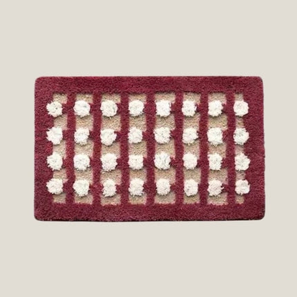 Retro Dotted Bath Rug, Ultra Soft, Absorbent & Anti-slip