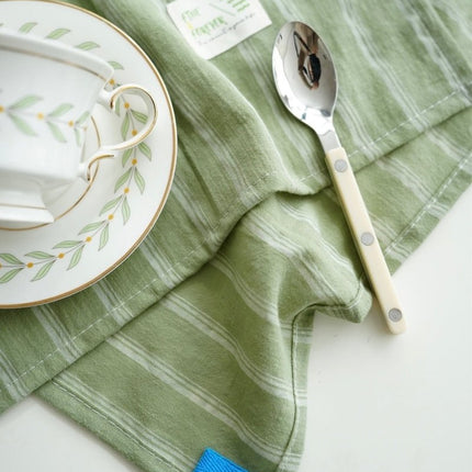 Retro Farmhouse French Linen Stripe Placemat for Elegant Table Setting