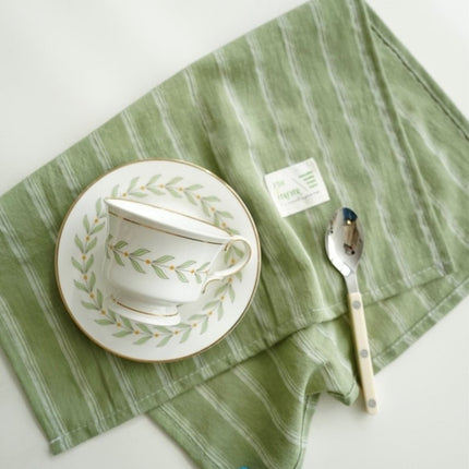 Retro Farmhouse French Linen Stripe Placemat for Elegant Table Setting