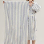 White with Blue Thin Stripe - 140 * 70cm