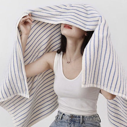 Retro Soft 100% Long-stapled Cotton Striped Bath Towel