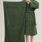 Green with White Thin Stripe - 140 * 70cm