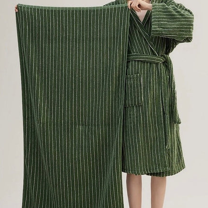 Retro Soft 100% Long-stapled Cotton Striped Bath Towel
