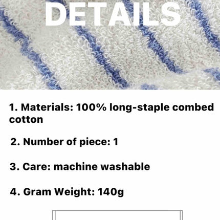 Retro Soft 100% Long-stapled Cotton Striped Bath Towel