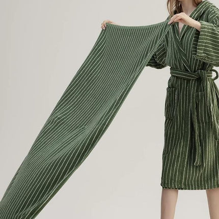 Retro Soft 100% Long-stapled Cotton Striped Bath Towel