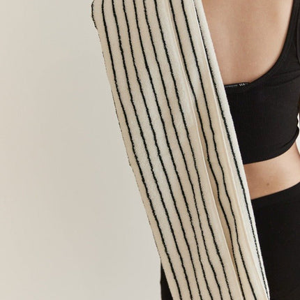 Retro Style 100% ORGANIC Combed Cotton Striped Bath Towel