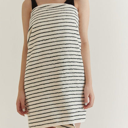 Retro Style 100% ORGANIC Combed Cotton Striped Bath Towel