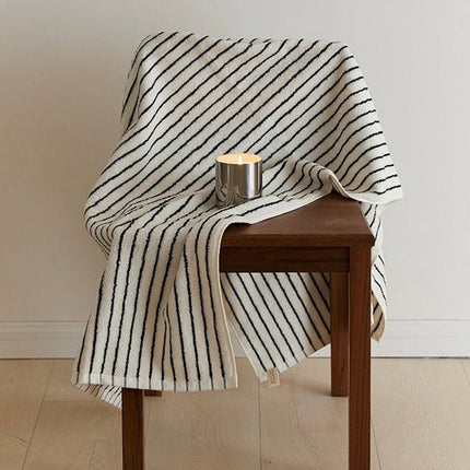 Retro Style 100% ORGANIC Combed Cotton Striped Bath Towel